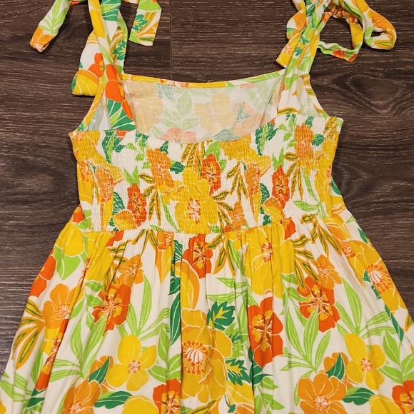 ❤️ FLYING TOMATO LINEN PORTOBAY MAXI DRESS, TROPICAL FLORAL PRINT, MEDIUM - Picture 14 of 16